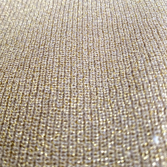 Zara Metallic Gold Knit Sweater - Picture 4 of 6